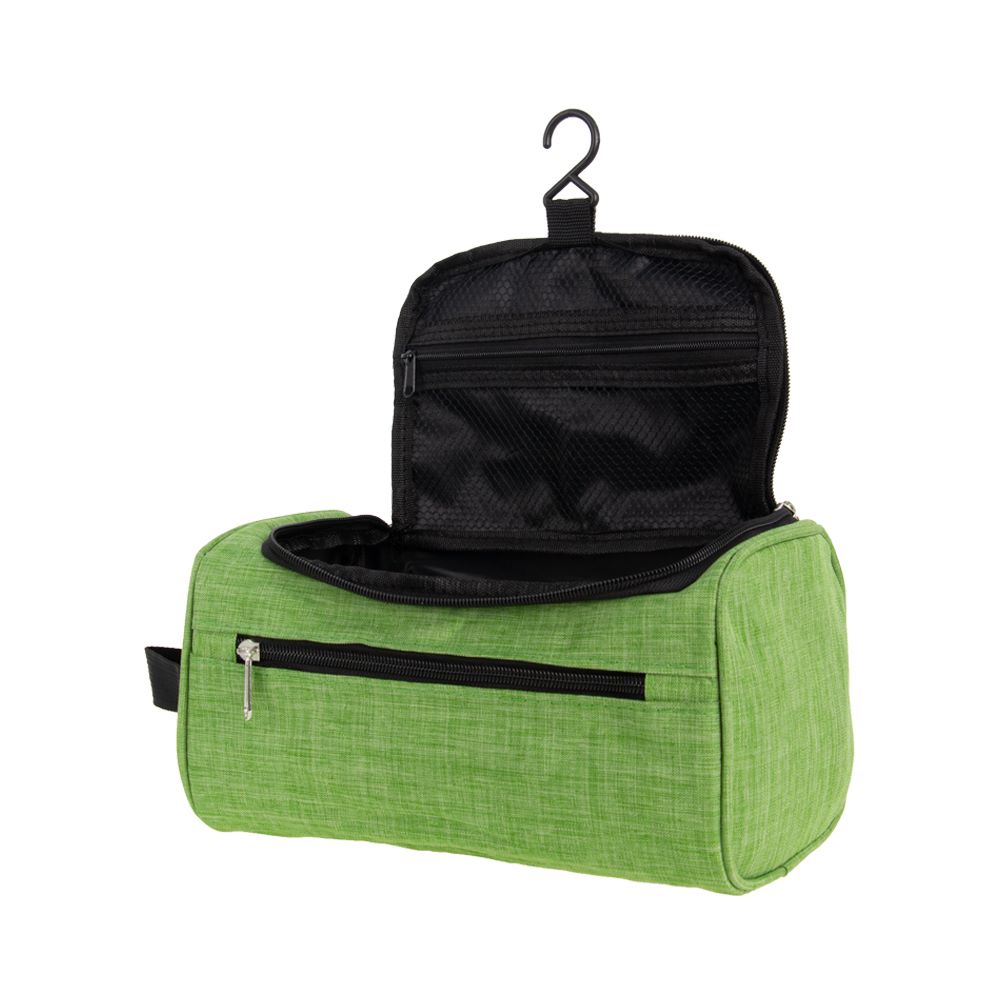 Green Polyester Toiletries Bag With 2 Compartments BTL401312GRN