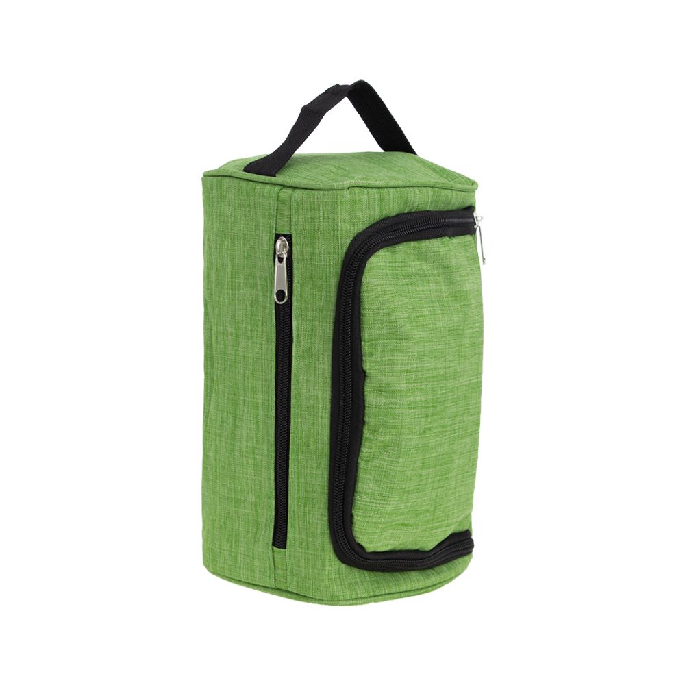 Green Polyester Toiletries Bag With 2 Compartments BTL401312GRN